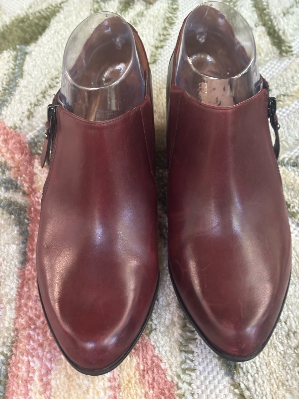 Naturalizer Women's Ankle Booties - Burgundy Leather